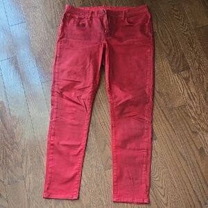 Levis Size 32 Red Skinny Jeans